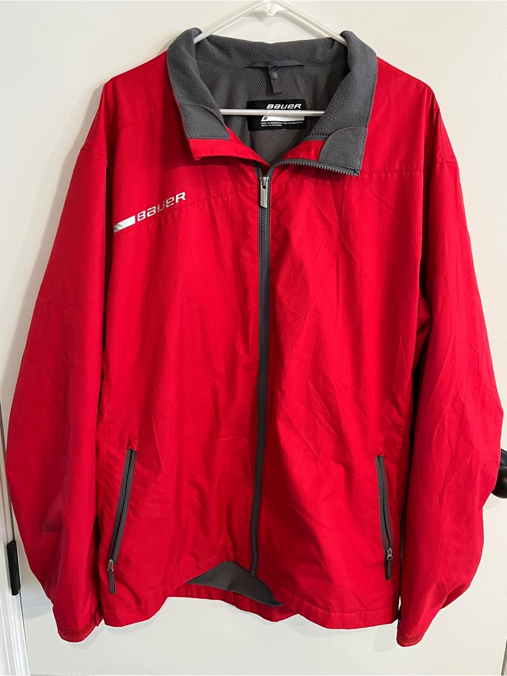 Men’s size XL Team Bauer Mesh Lining Full Zip Jacket